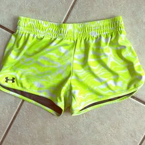 Lime green mesh shorts